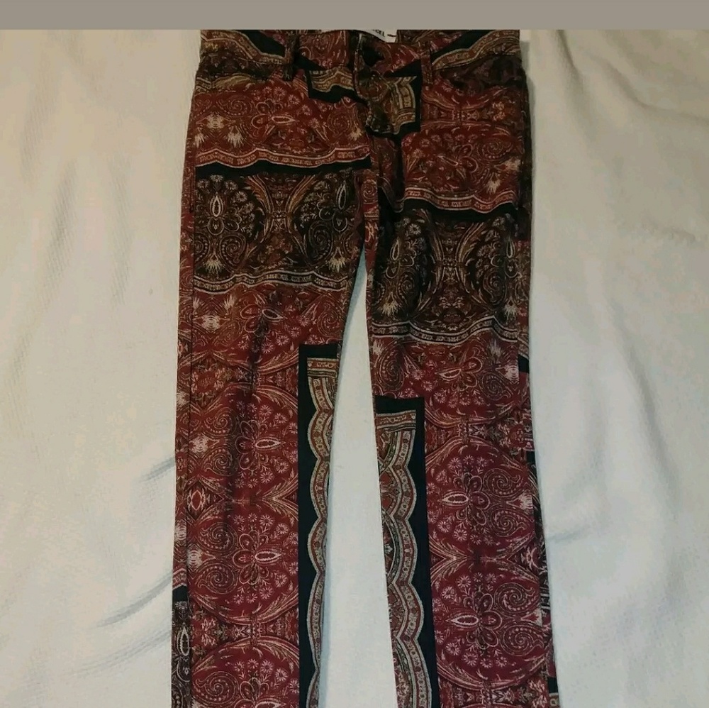 etienne marcel printed multicolor stratch  pants s